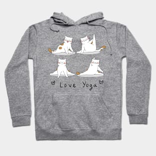 Cute Adorable funny Yoga Cats Kitty Pilates Hoodie